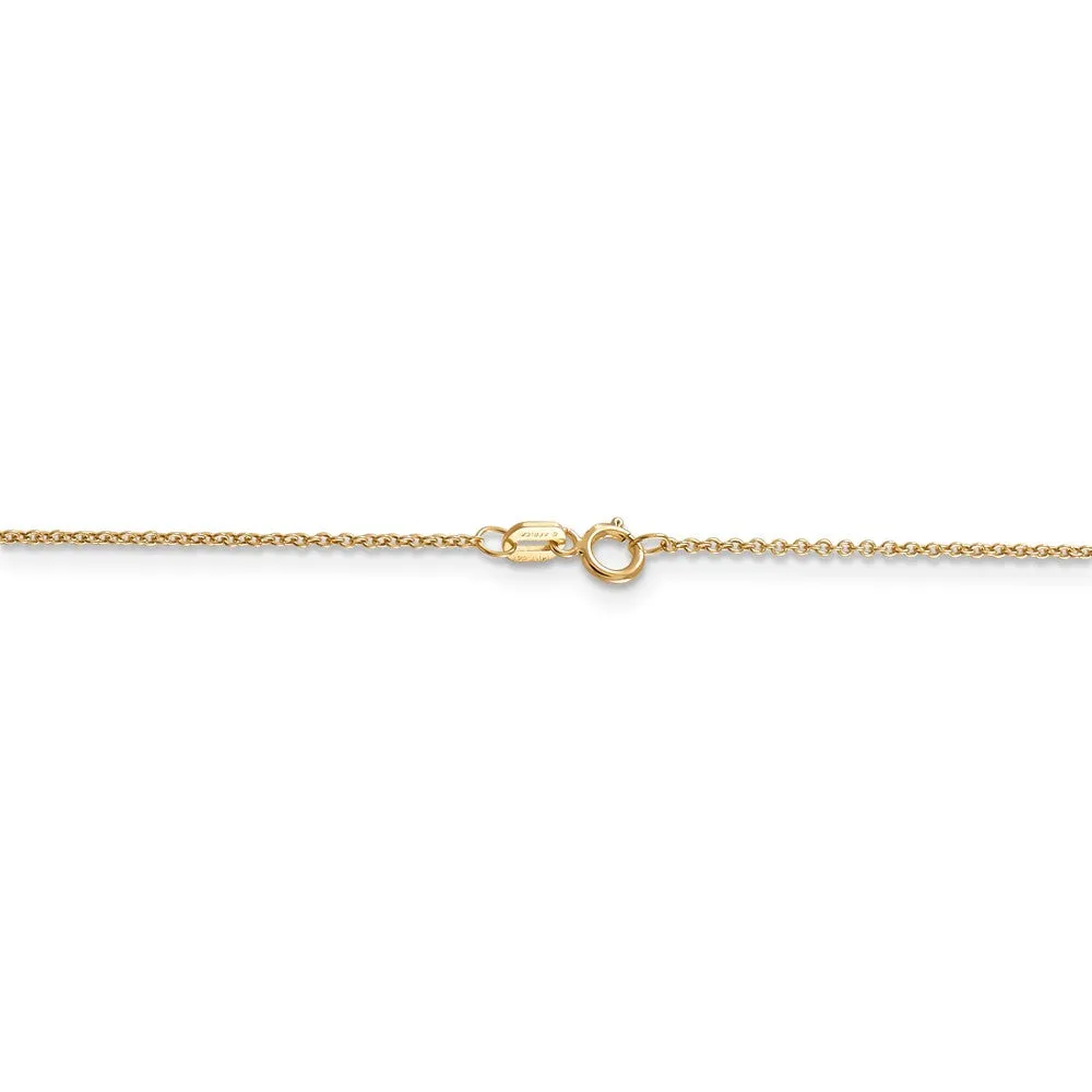 14k Yellow Gold Mustard Seeds Capsule Necklace