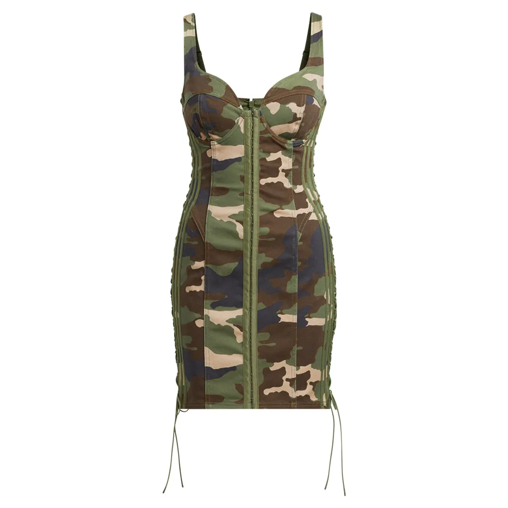 Adidas x Ivy Park Twill Dress - All Over Print Camo