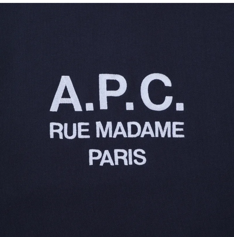 A.P.C.  |Crew Neck Street Style Long Sleeves Plain Cotton Logo