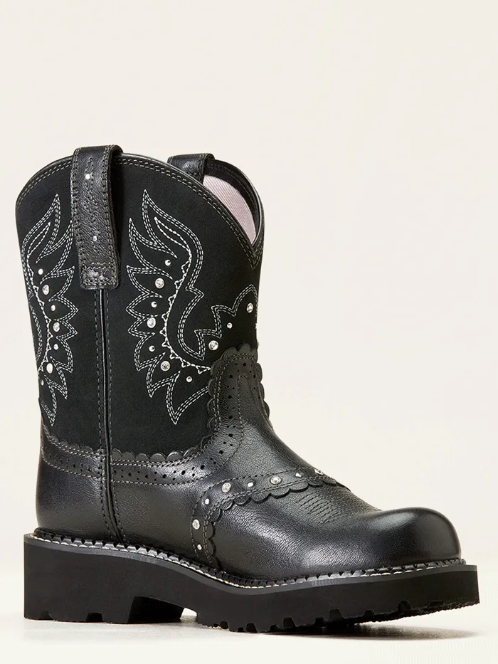 Ariat 10047011 Womens Fatbaby Gembaby Western Boot Madison Avenue Metallic Onyx