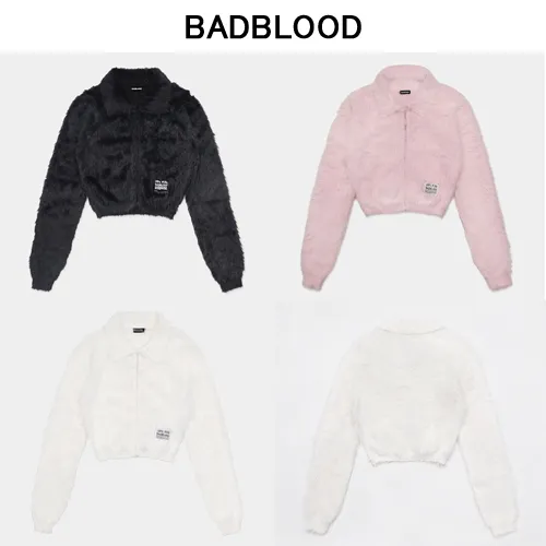 BADBLOOD  |Casual Style Street Style Long Sleeves Elegant Style Logo