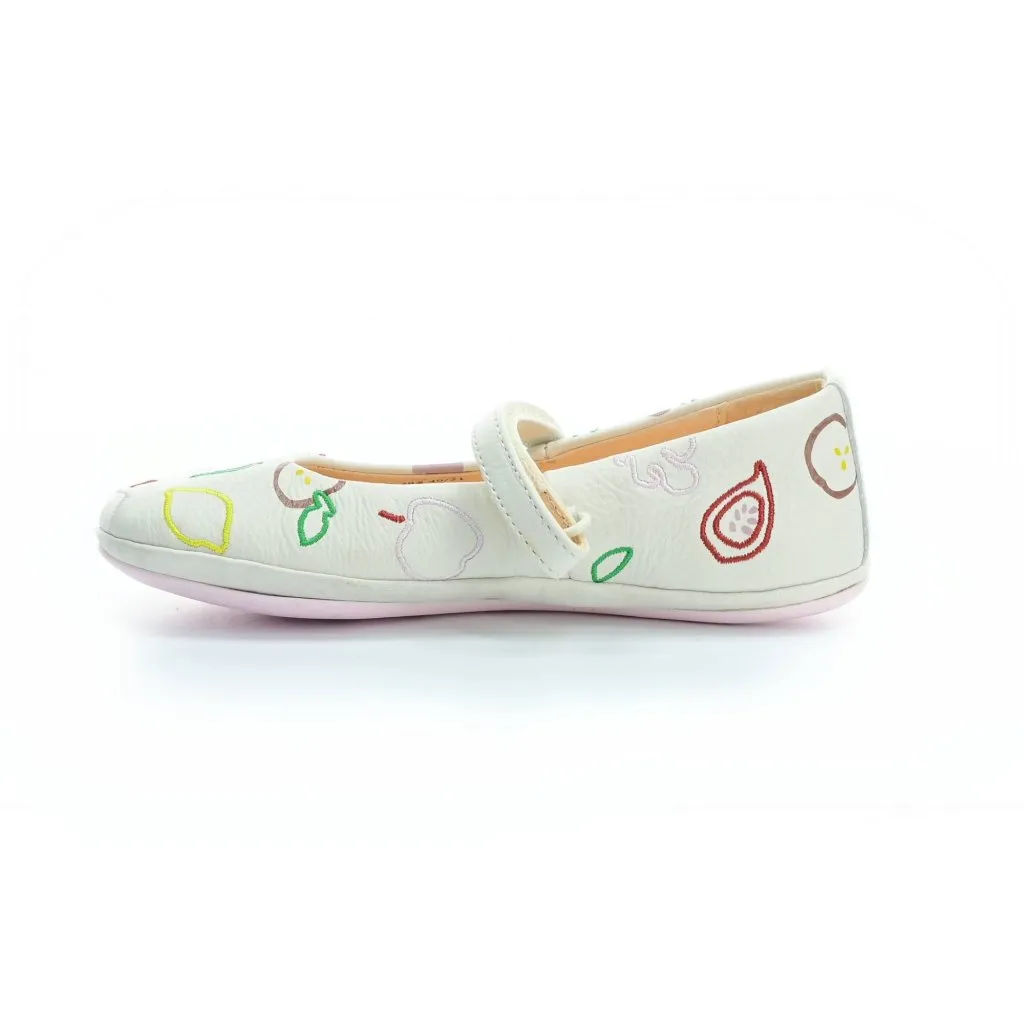 ballet flats Camper White Sella Houston Fruit (K804865-001) K