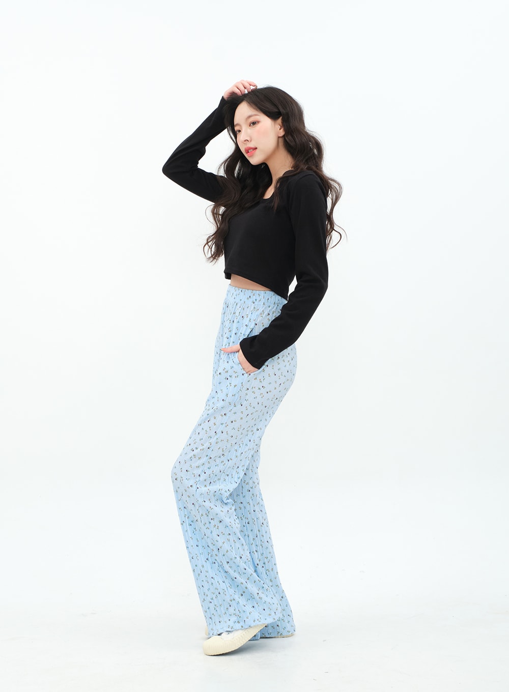 Basic Long Sleeve Crop Top BA18