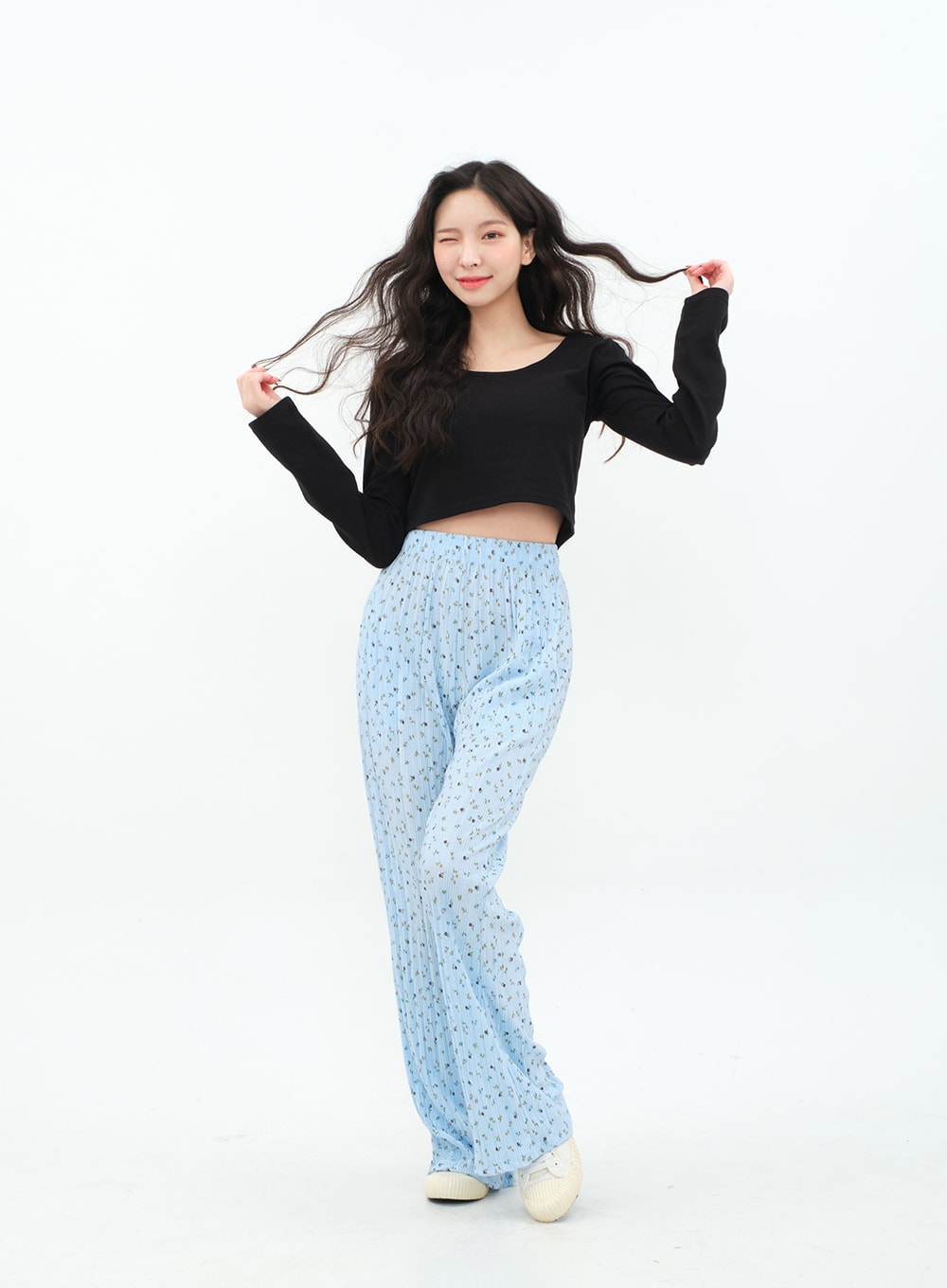 Basic Long Sleeve Crop Top BA18