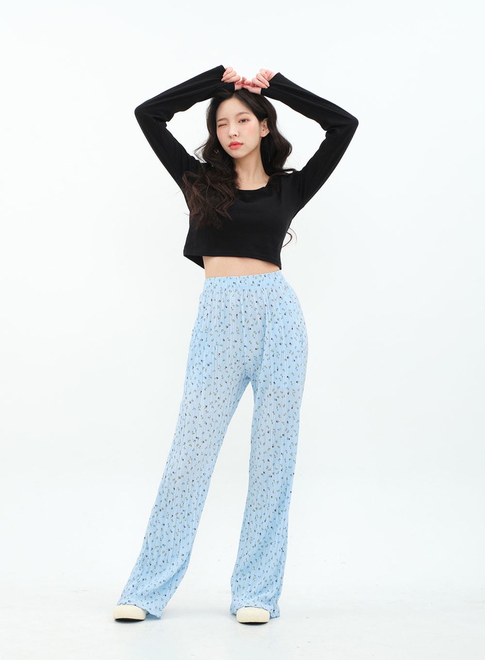 Basic Long Sleeve Crop Top BA18