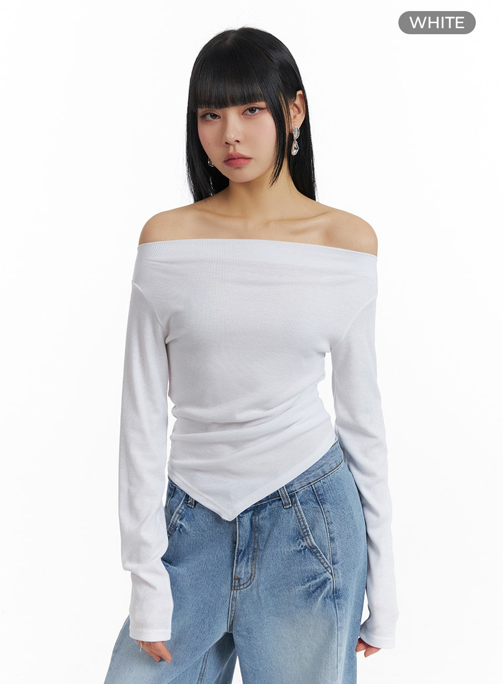 Basic Off Shoulder Long Sleeve IM414