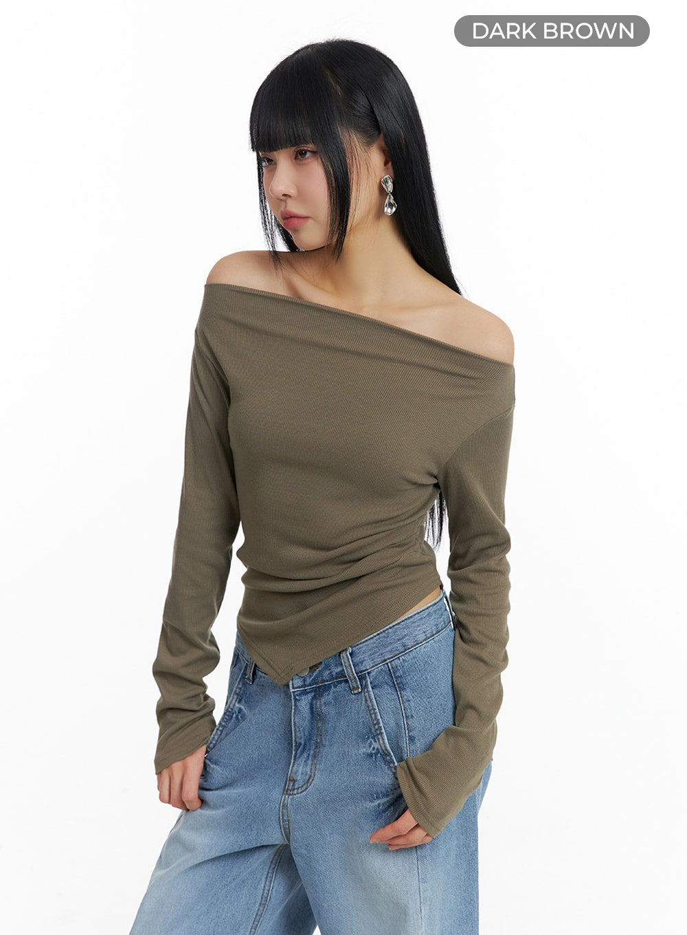 Basic Off Shoulder Long Sleeve IM414