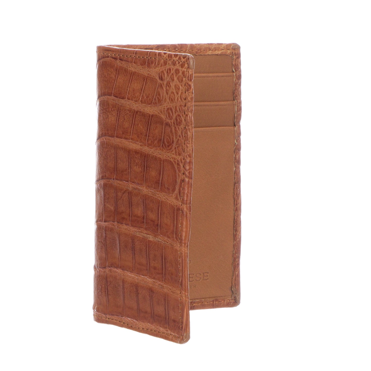 Bifold Wallet – Crocodile ::  Cognac