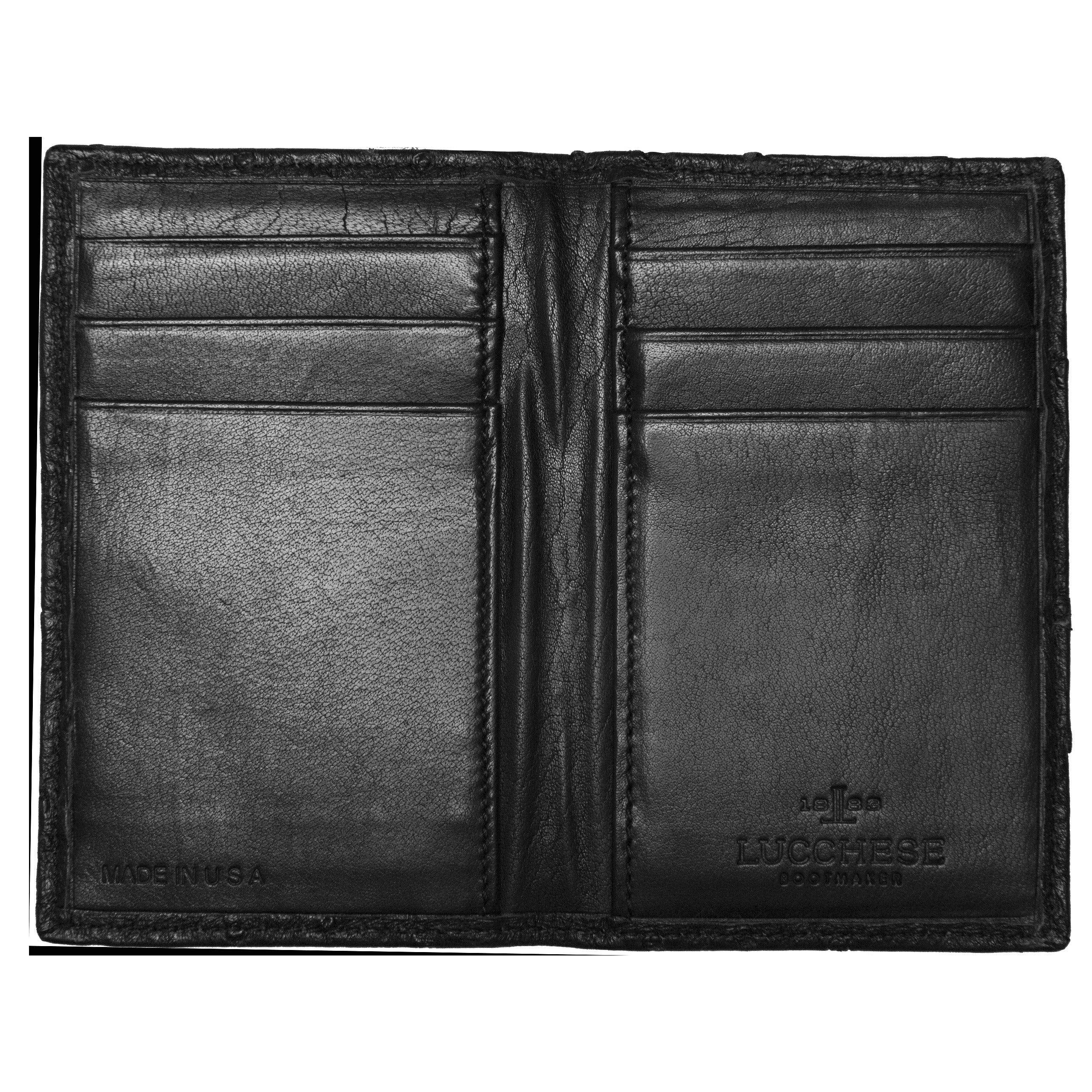 Bifold Wallet – Ostrich :: Black