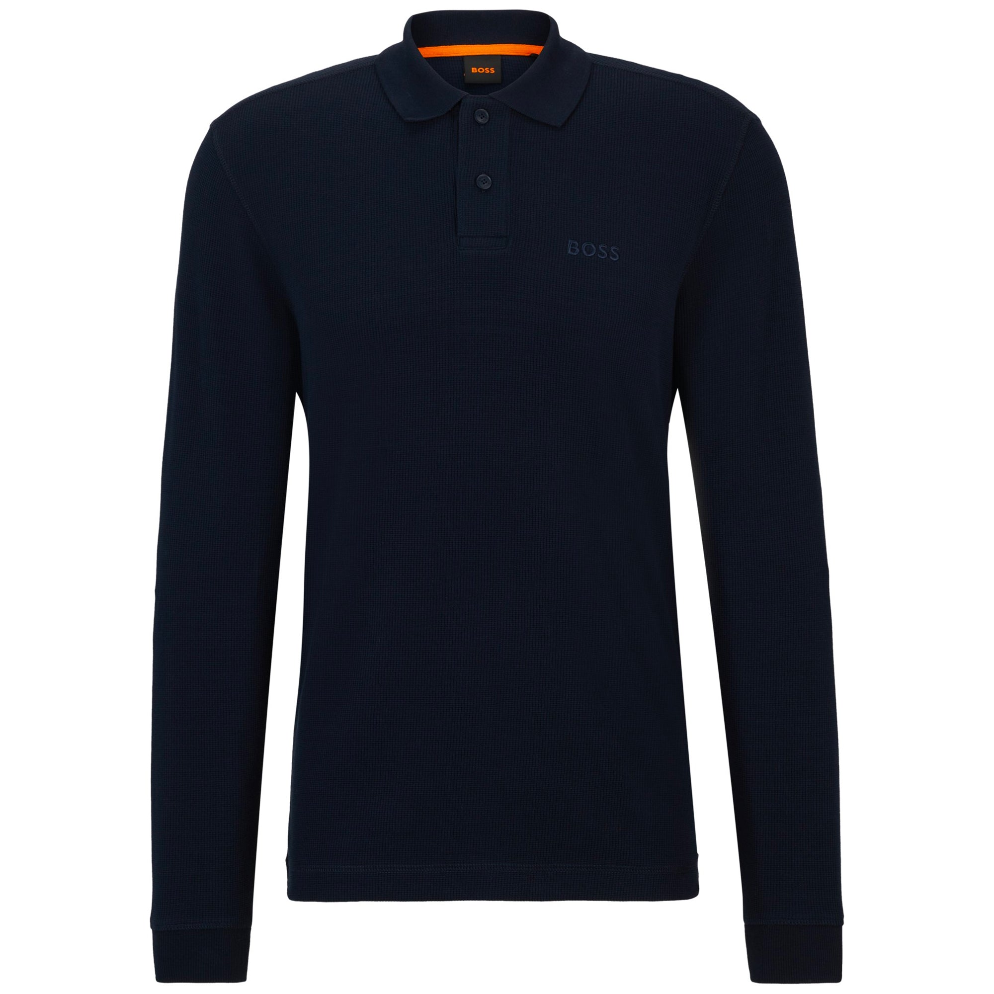 Boss PeTempesto Long Sleeve Polo - Dark Blue