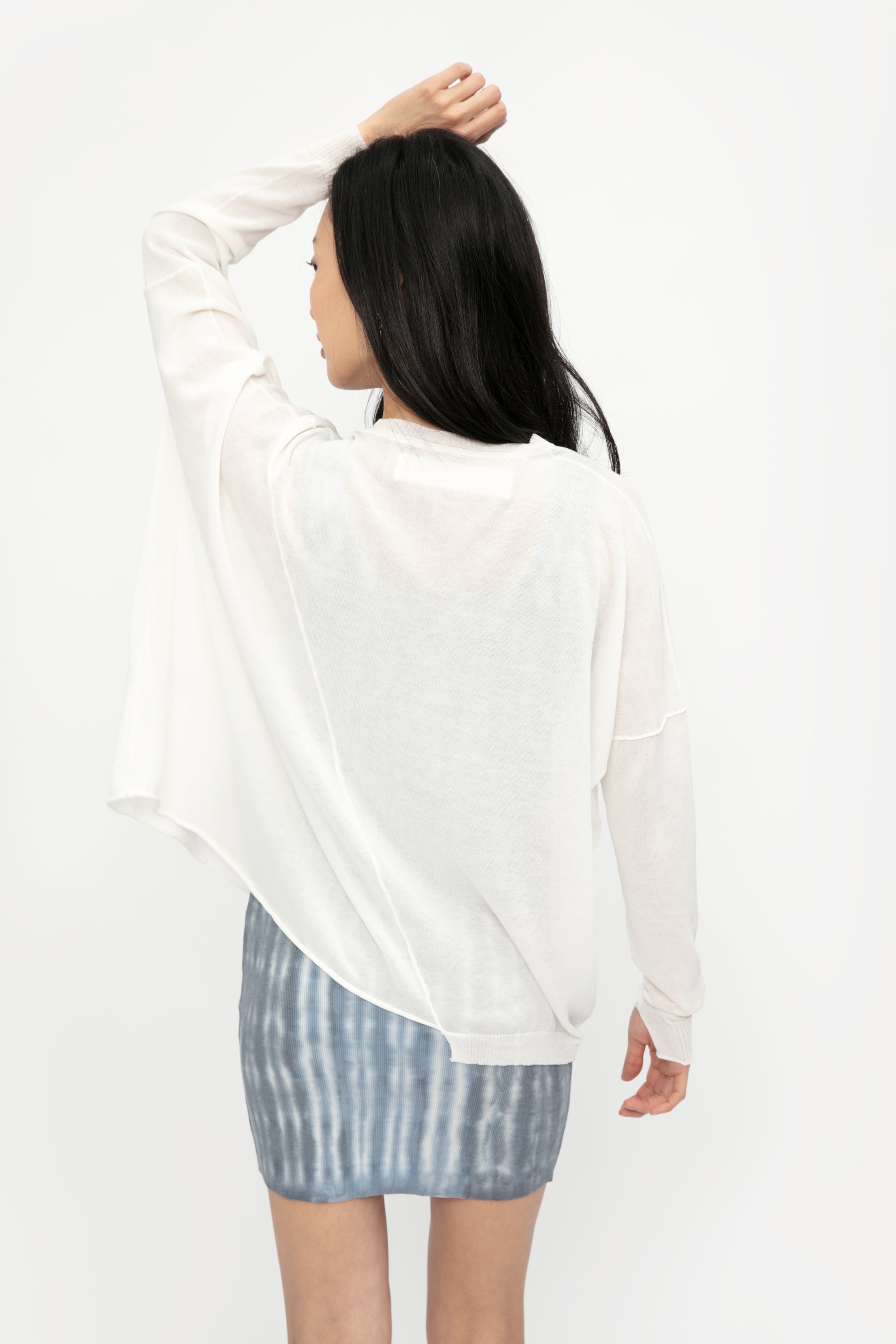 Boxy Asymmetrical Top in Ivory