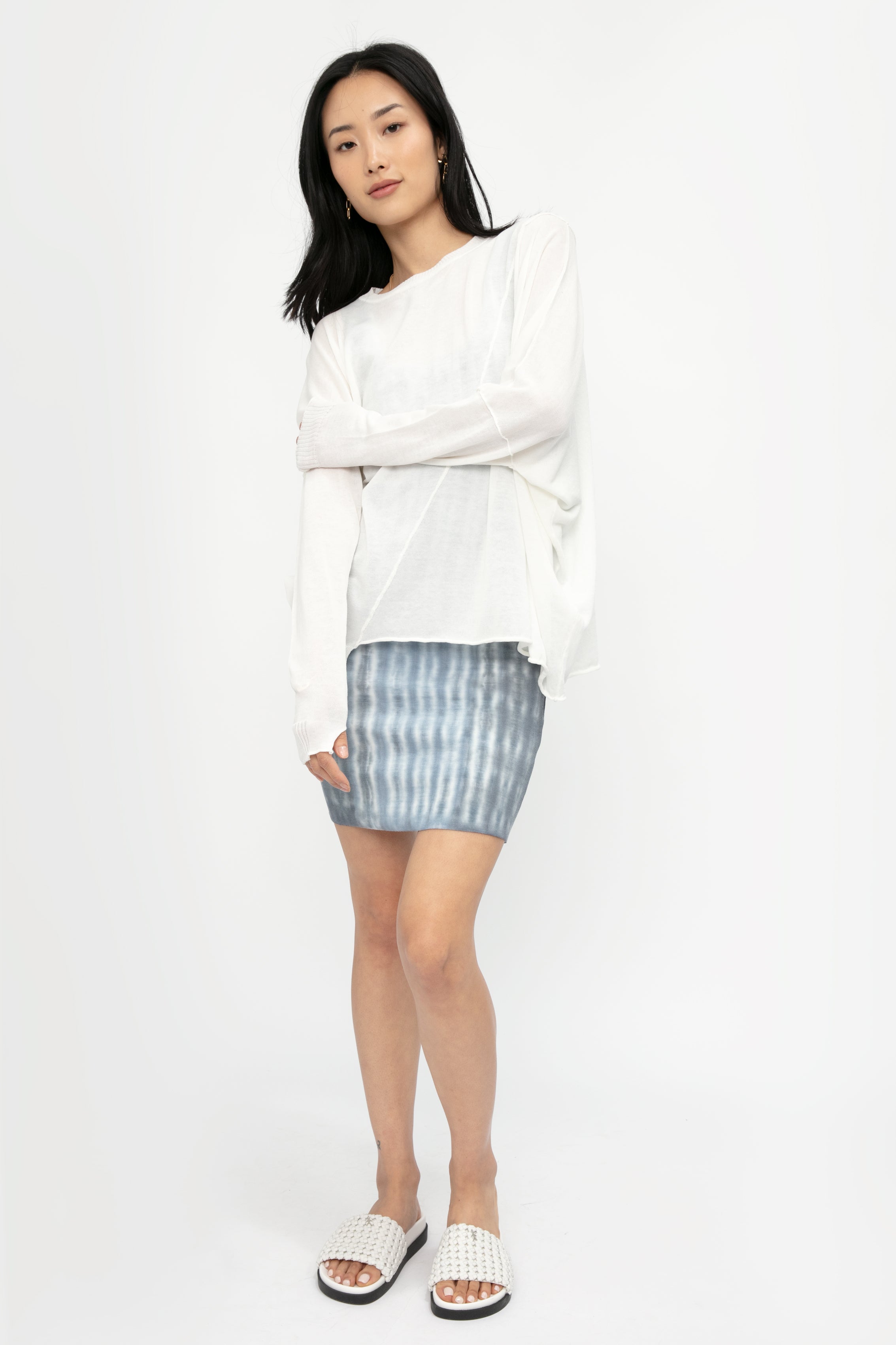 Boxy Asymmetrical Top in Ivory