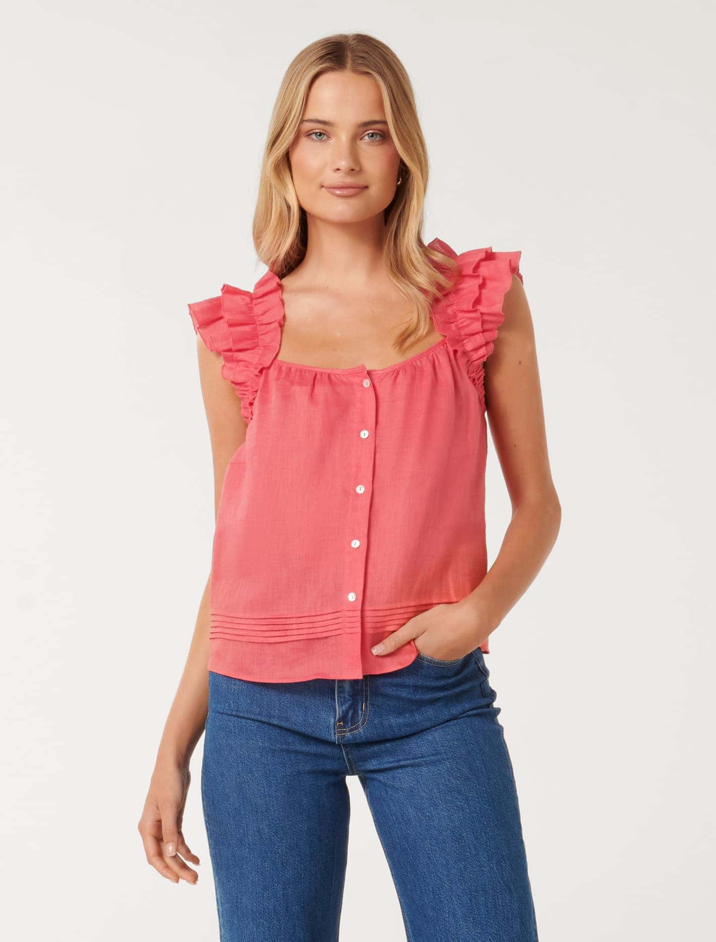 Breanna Babydoll Frill Top