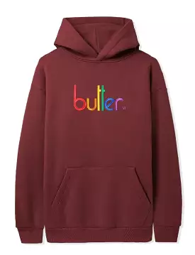 Butter Goods Coloured Embroidered Hoodie / Plum