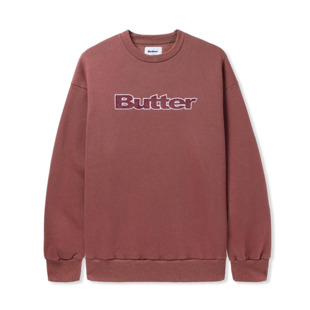 Butter Goods Cord Logo Crewneck Rhubarb