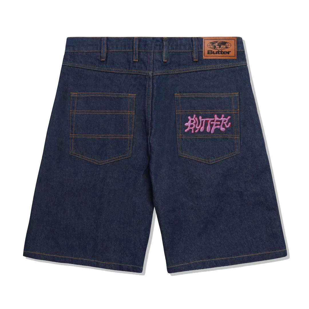 Butter Goods Ink Denim Shorts Raw Indigo