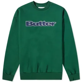 Butter Goods Logo Crewneck Crew SweatForest Green