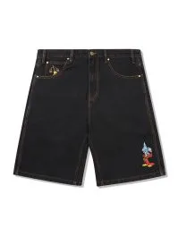 Butter Goods x Disney Fantasia Sorcerer Baggy Denim Shorts - Washed Black