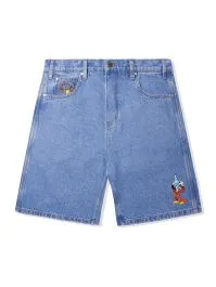 Butter Goods x Disney Fantasia Sorcerer Baggy Denim Shorts - Washed Indigo