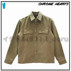 CHROME HEARTS  |Unisex Street Style Long Sleeves Cotton Shirts