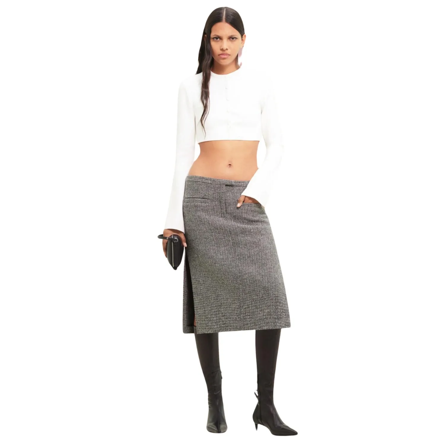 Courreges  |Casual Style Long Sleeves Plain Office Style Elegant Style