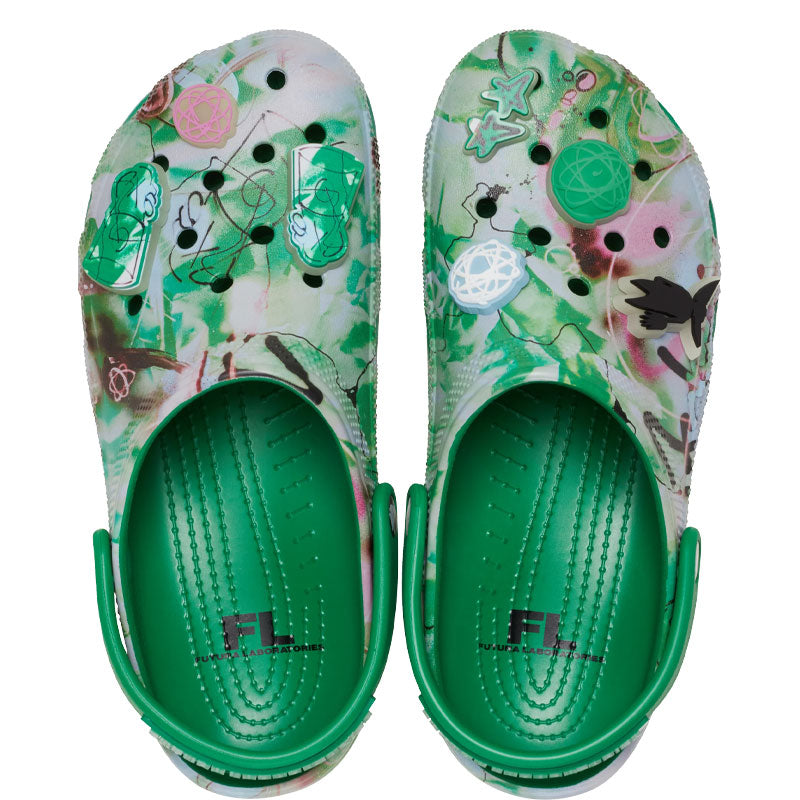 CROCS X THE FUTURA LABORATORIES CLASSIC CLOG - GREEN IVY 209622-3WH