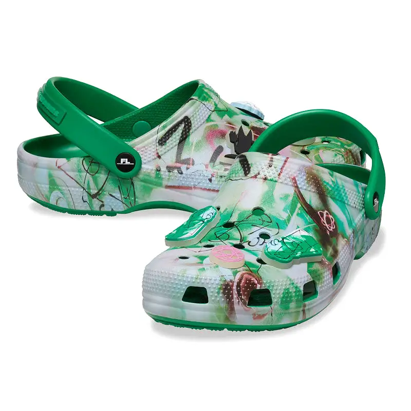 CROCS X THE FUTURA LABORATORIES CLASSIC CLOG - GREEN IVY 209622-3WH