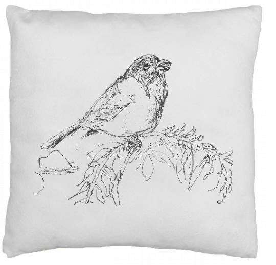 Custom Printed Pillow Cover in White or Natural