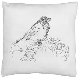 Custom Printed Pillow Cover in White or Natural