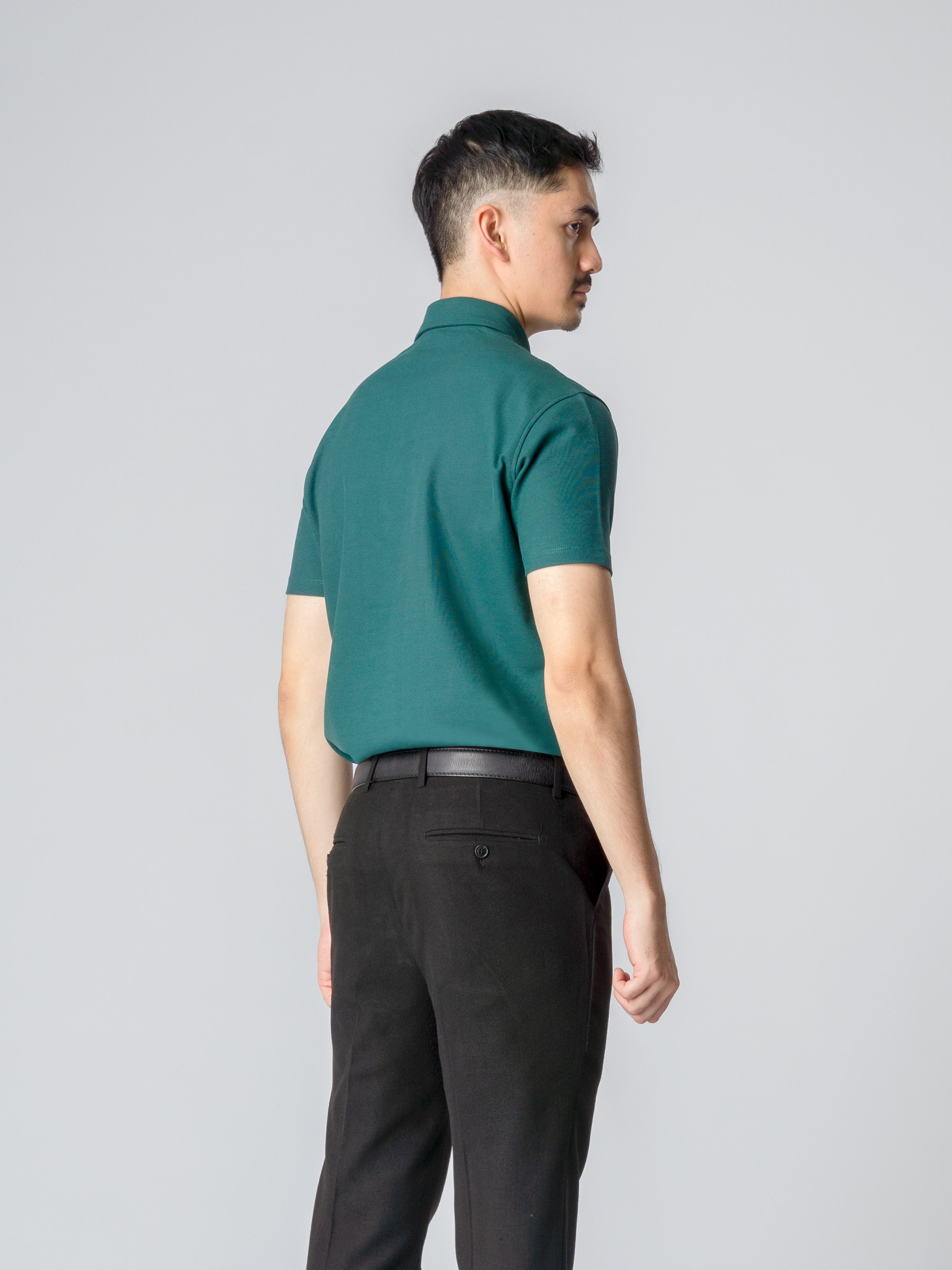 Dante Polo Button Down Short Sleeve - Emerald Green