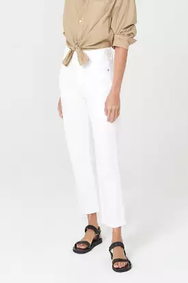 Daphne Crop High Rise Stovepipe Jean in Sail