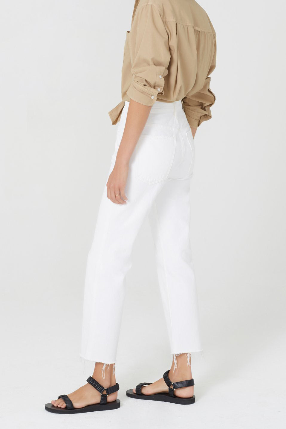 Daphne Crop High Rise Stovepipe Jean in Sail