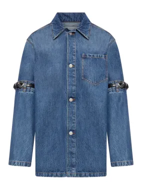 Denim shirt with belt