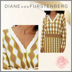 DIANE von FURSTENBERG  |V-Neck Long Sleeves V-neck & Crew neck