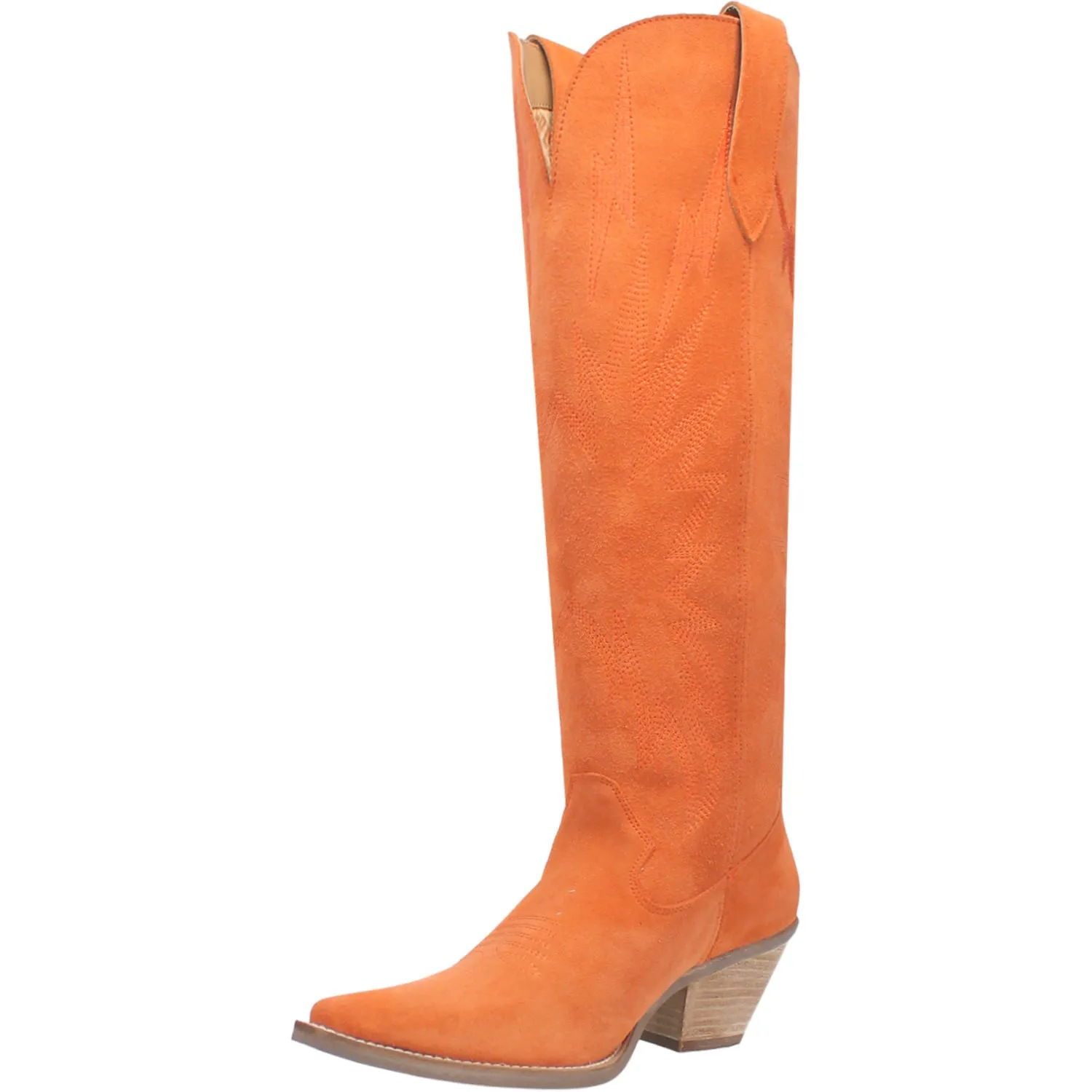 Dingo Womens Thunder Road Orange Suede Fashion Boots