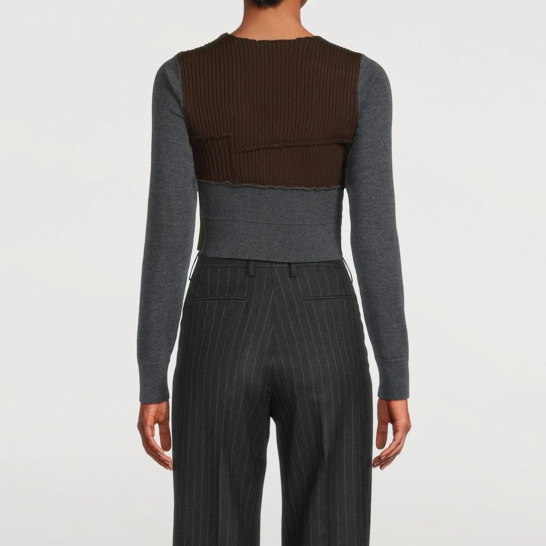 Dries Van Noten  |Wool V-Neck Long Sleeves V-neck & Crew neck