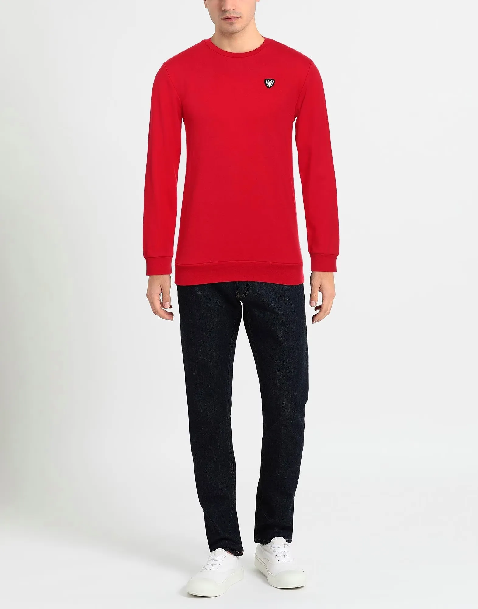 EMPORIO ARMANI  |Crew Neck Unisex Street Style Long Sleeves Plain Cotton Logo