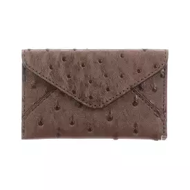 Envelope Card Case – Ostrich :: Sienna