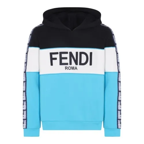 FENDI  |Sweat Street Style Long Sleeves Cotton Logo Luxury