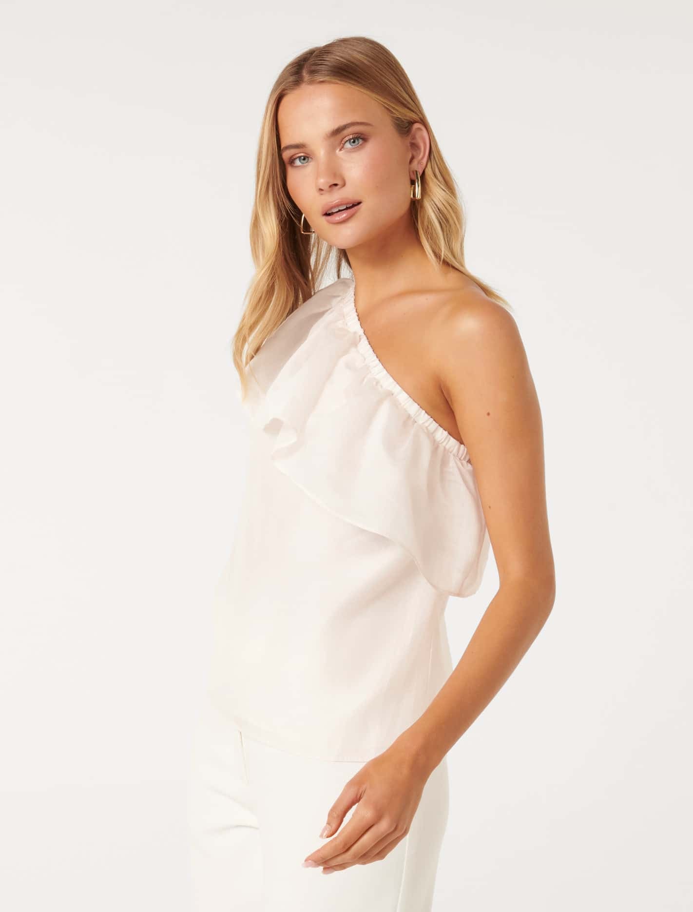 Fern Asymmetric Frill Top