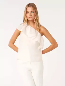 Fern Asymmetric Frill Top