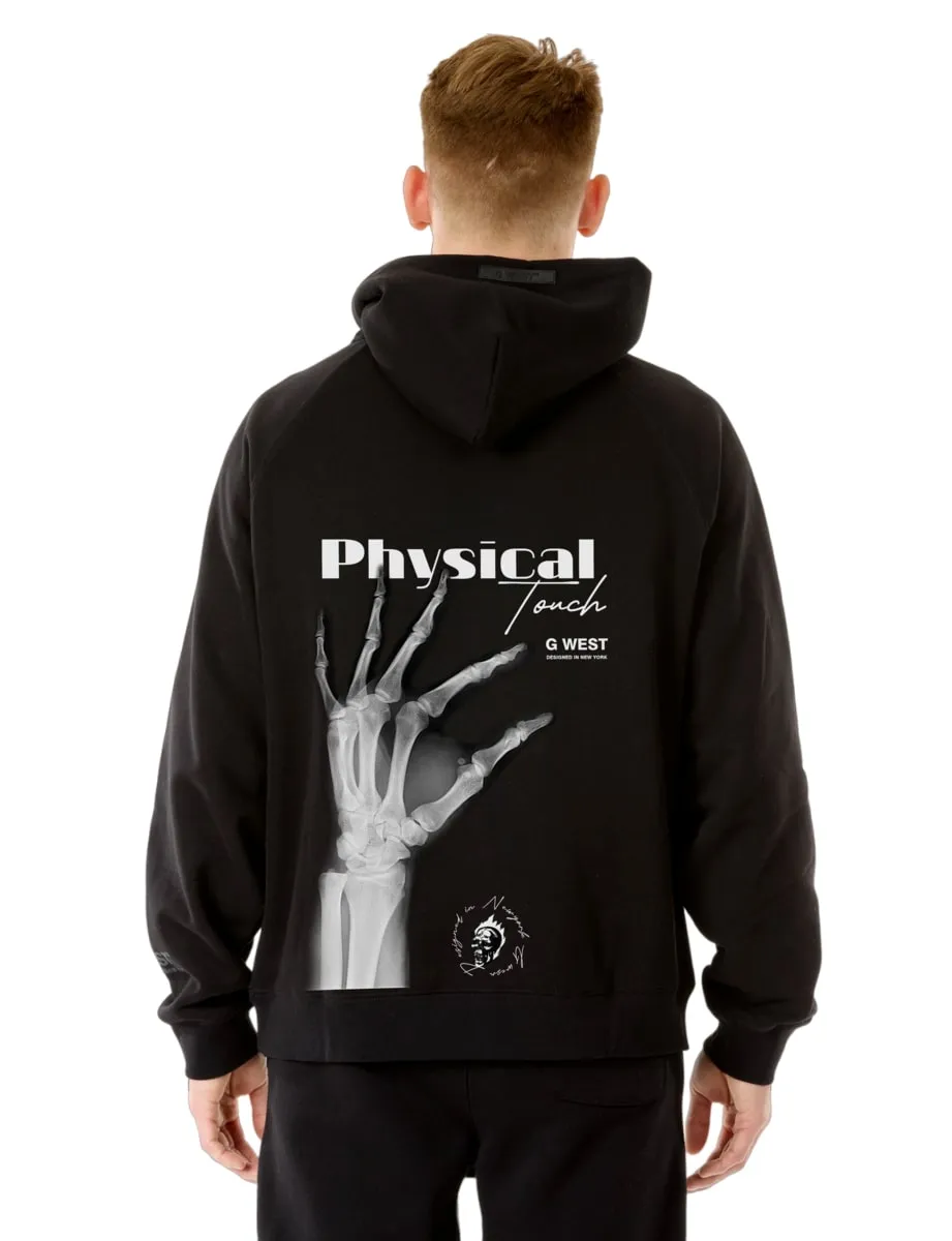 G-West Men's Life Styles Printed X-Ray Hoodie Sweatshirt