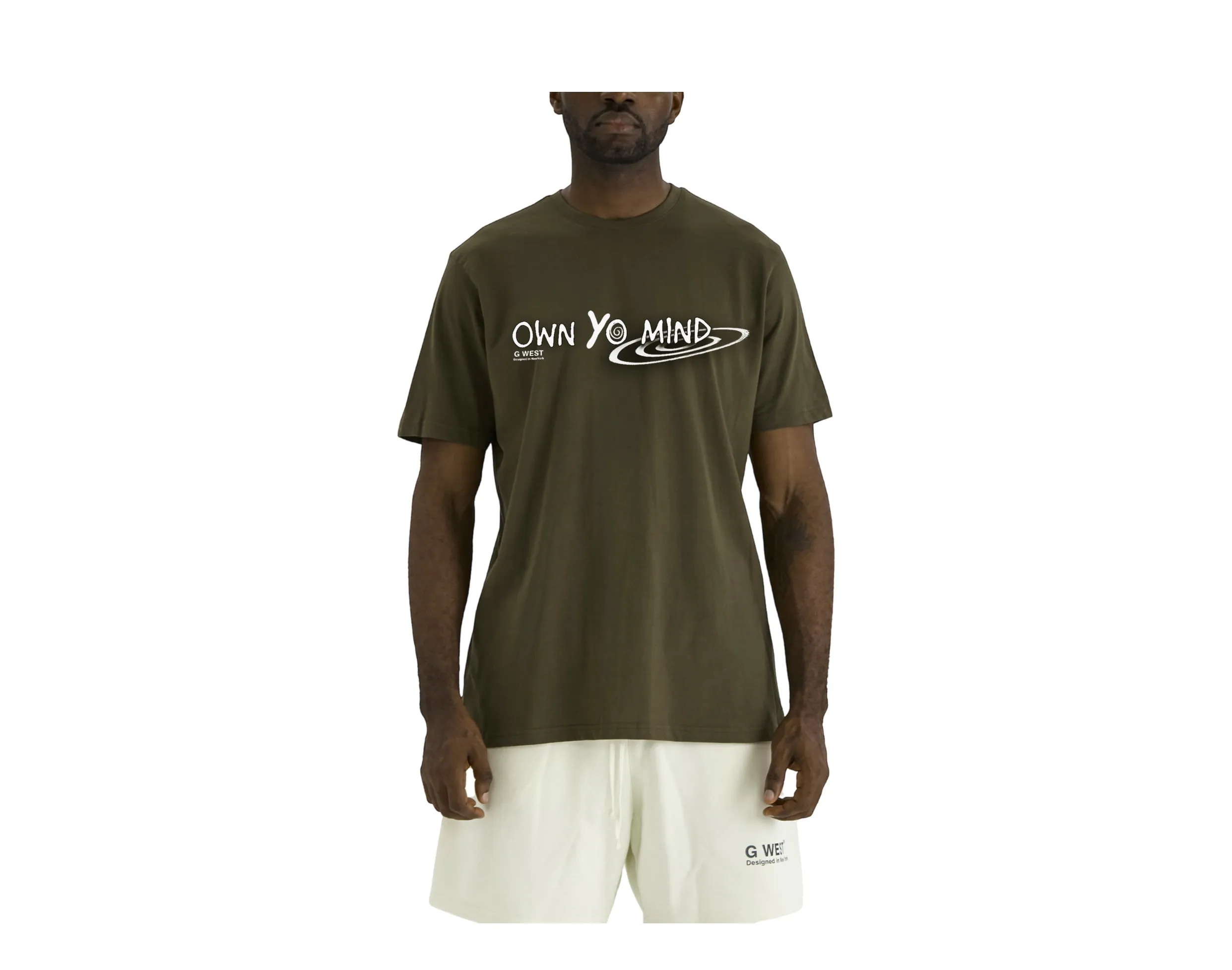 G West Own Yo Mind Graphic Crew Neck Men's T-Shirt