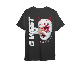 G West Printed Mask Graphic Crew Neck Men's T-Shirt