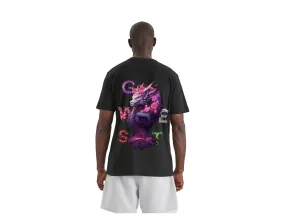 G West Purple Dragon Graphic Crew Neck Men's T-Shirt