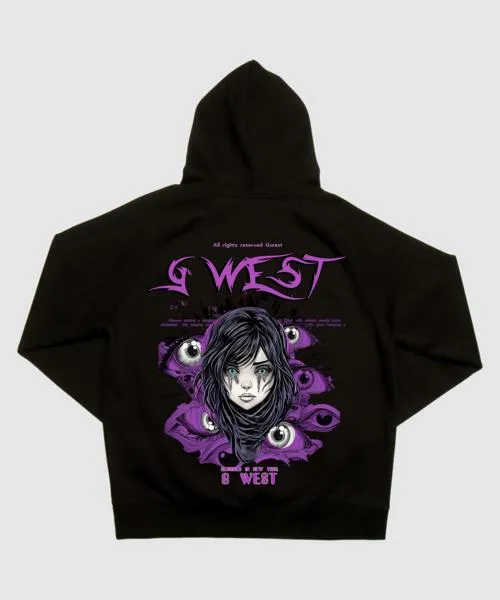 G-West - Purple eyes Hoodie - Black