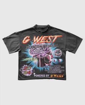 G West Supernatural Acid Wash Black Tee (Black/Multi)