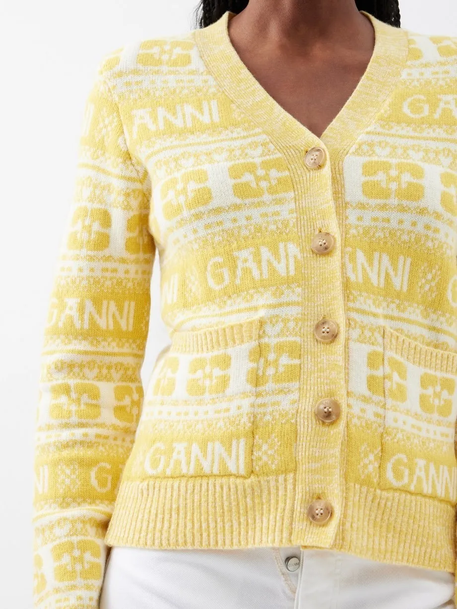 Ganni  |Casual Style Wool Blended Fabrics Long Sleeves Office Style