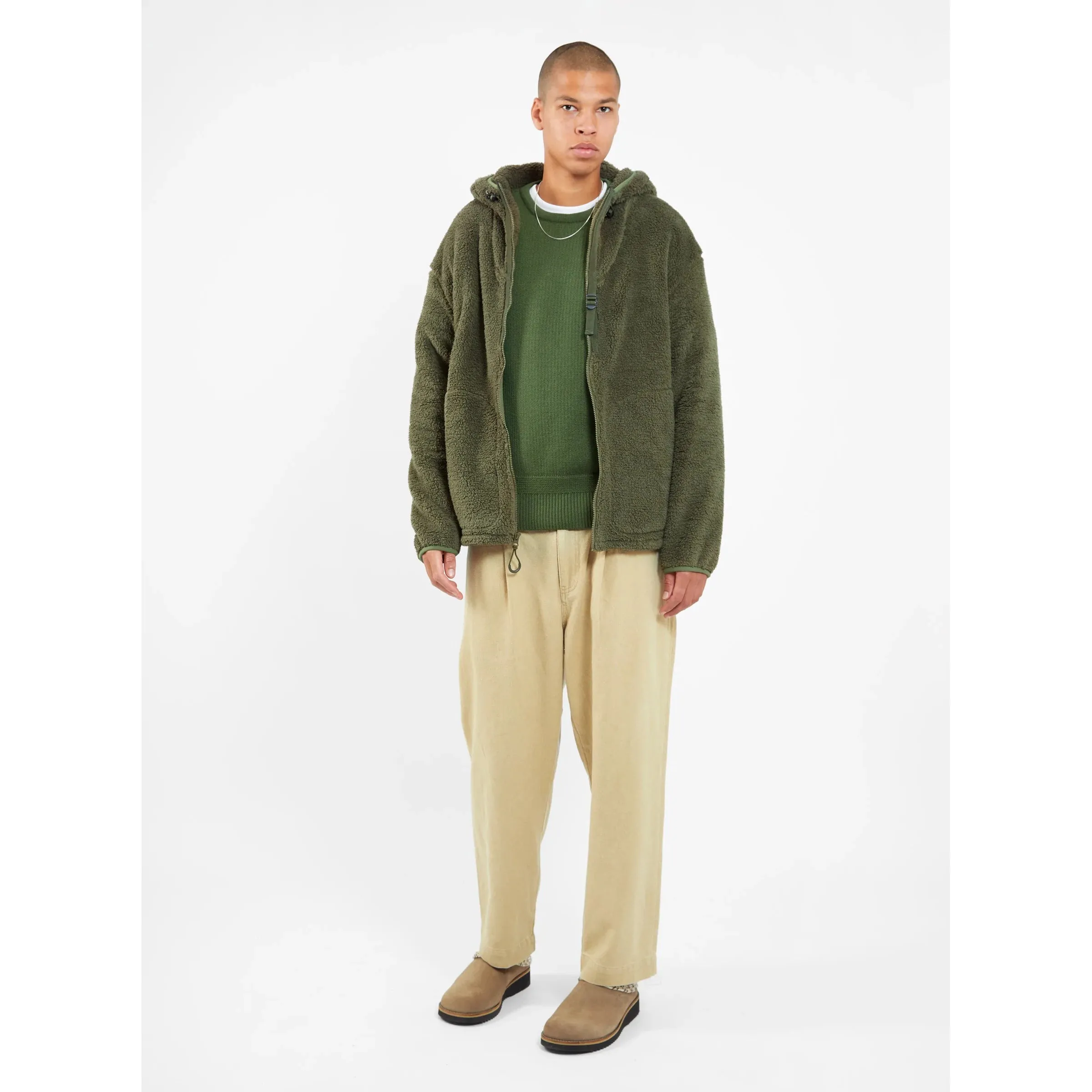 Garbstore Men Fleece Hoody Olive