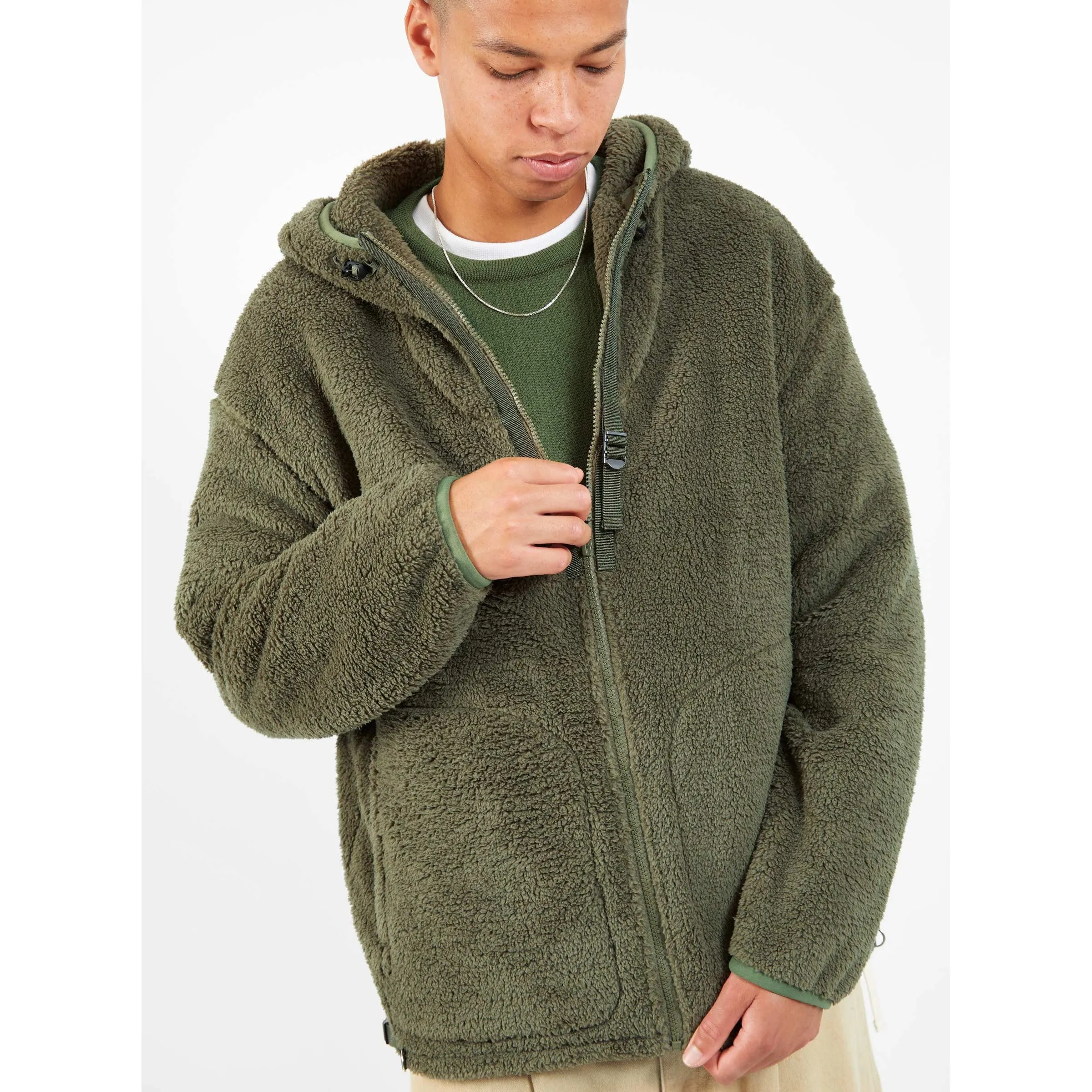 Garbstore Men Fleece Hoody Olive